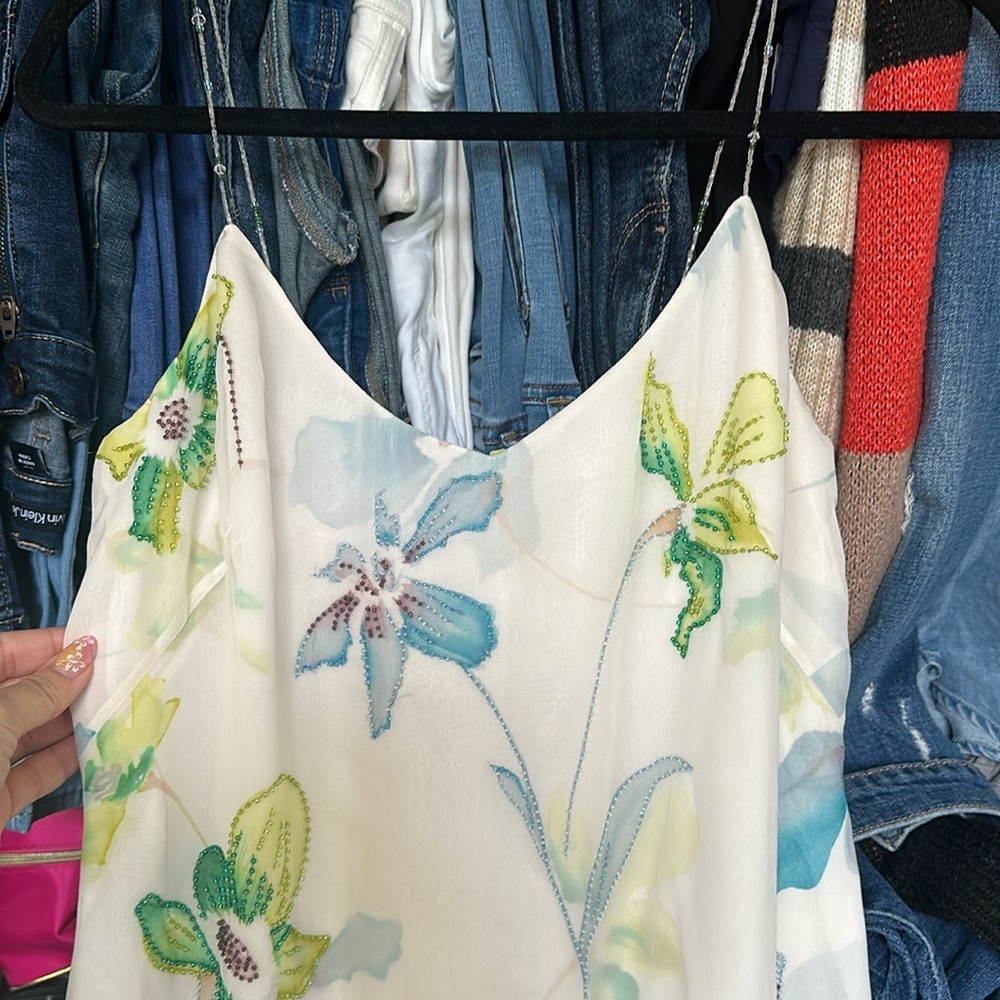 Vintage Beaded Flower Dress